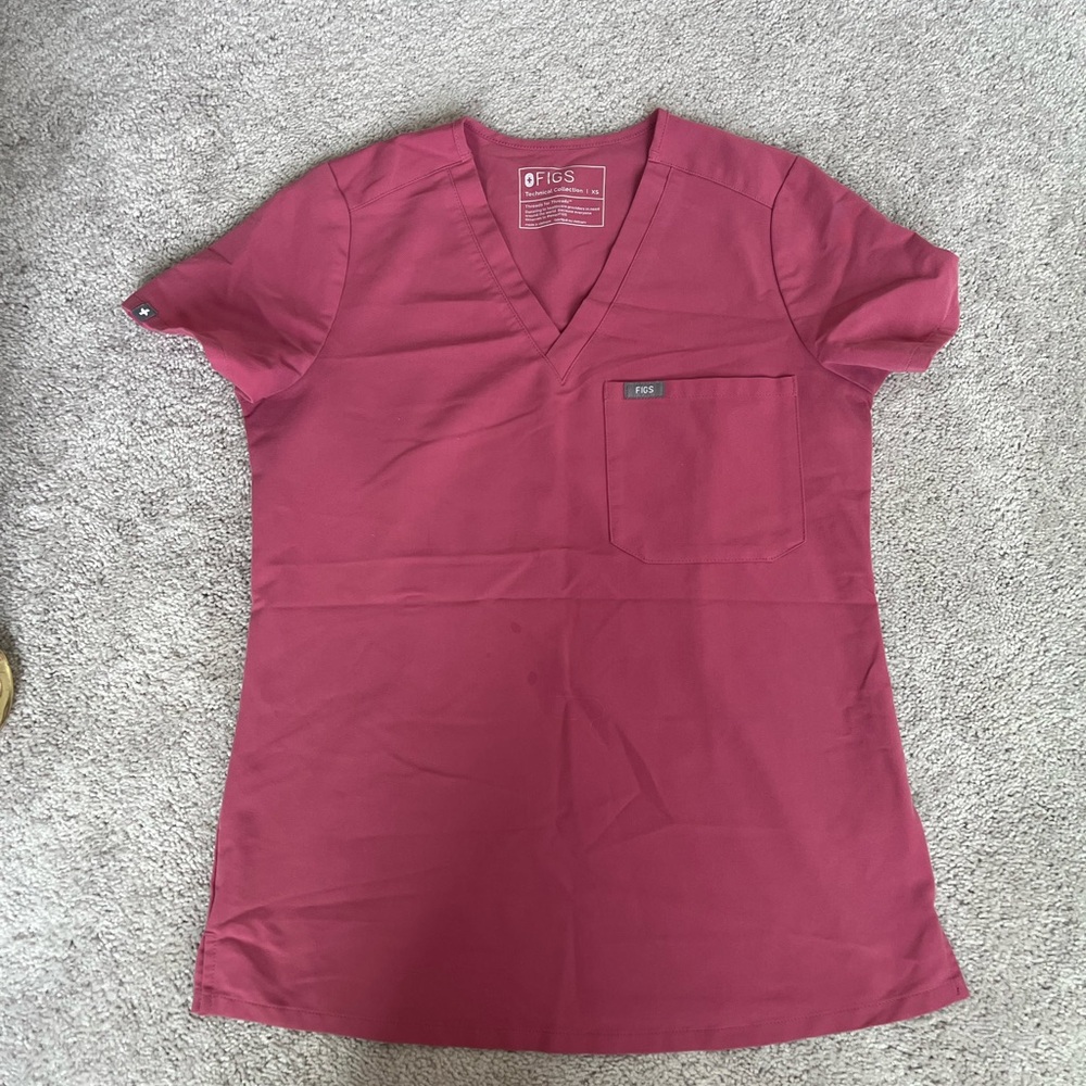 Figs Catarina scrub top “peace out cancer top”